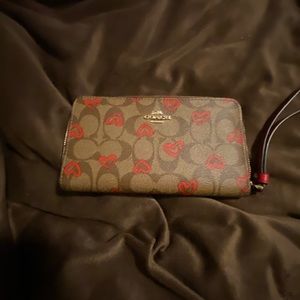 Coach wristlet with phone pocket